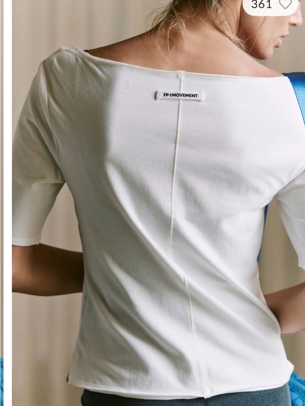 Free People Go With It Tee. NWOT . White. - Picture 3 of 3